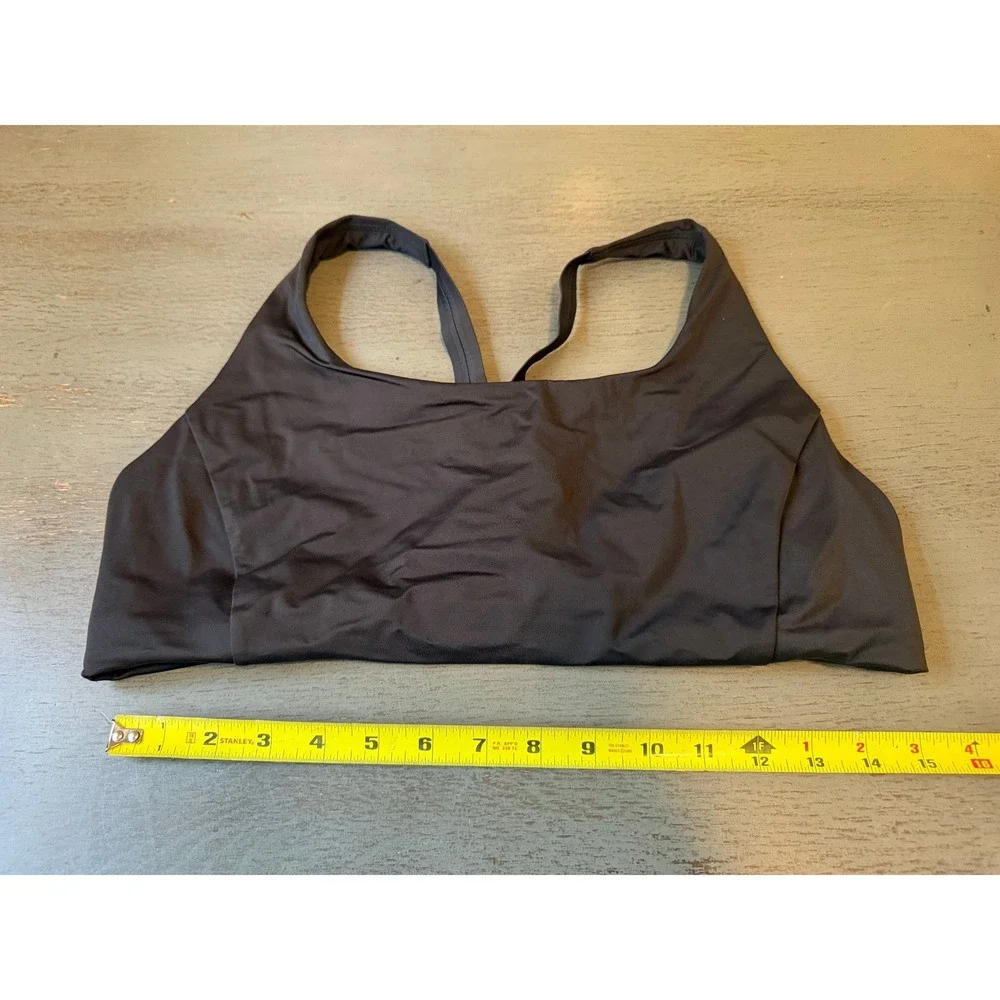 Athleta Malibu Bikini Top D-DD Black Cross Back Swim Top Womens XL